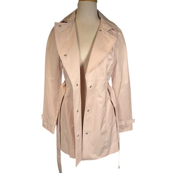 Express Light Blush Belted Trench Coat Size Small light weight New Without Tags - Picture 3 of 11